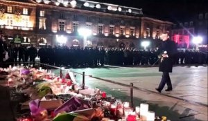 Strasbourg : le président Macron a participé à une cérémonie en hommage aux victimes