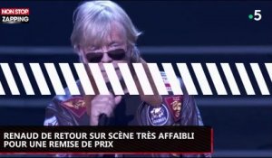 Renaud de retour sur scène très affaibli pour une remise de prix (vidéo)