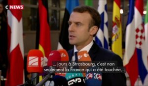 Emmanuel Macron rend hommage aux victimes