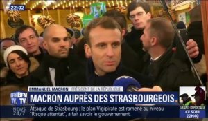Emmanuel Macron: "C'est la nation toute entière qui est aux côtés des Strasbourgeois ce soir"