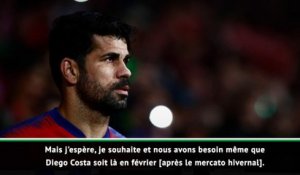 Atlético - Simeone : "Diego Costa sera encore là en février"