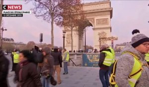 Paris : les premiers gilets jaunes se rassemblent place de l’Étoile