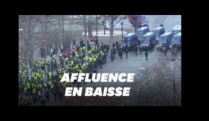 À Paris, l'acte V des gilets jaunes marqué par une mobilisation en baisse