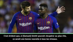 Barcelone - Valverde : "Une bonne nouvelle si Umtiti récupère au plus vite"