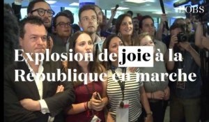 Législatives 2017 : explosion de joie à la République en Marche