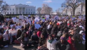Etats-Unis : l'appel des lycéens contre les armes devant la Maison-Blanche