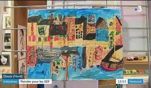 Solidarité : un enfant peint pour les SDF