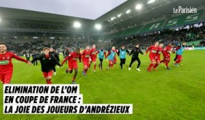 Élimination de l’OM en Coupe de France : la joie des joueurs d’Andrézieux