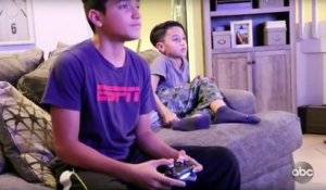 Des parents éteignent la télé de leur enfant pendant qu'il joue à Fortnite Battle Royale