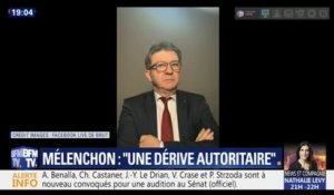 Jean-Luc Mélenchon dénonce "une dérive autoritaire" de la part du pouvoir