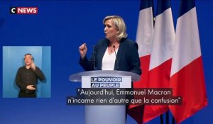 Marine Le Pen lance sa campagne pour les Européennes : "Aujourd'hui, Emmanuel Macron n'incarne rien d'autre que la confusion"