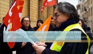 Manifestation devant le Palais de Justice de Metz