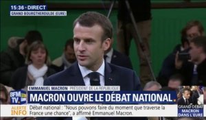 Débat national: Emmanuel Macron appelle à "refuser la violence et la démagogie"