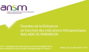 Données de la littérature en fonction des indications thérapeutiques: la maladie de Parkinson