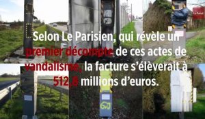 Les radars vandalisés coûteront un demi-milliard d'euros à l'État