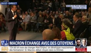 Macron répond à un gilet jaune sur son élection: "j'ai été élu par le peuple"