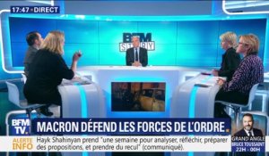 Emmanuel Macron défend les forces de l’ordre (1/2)