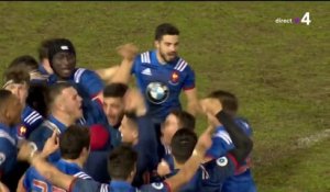 RÉTRO 6 NATIONS. La joie des Bleuets, vainqueurs du tournoi des Six nations 2018 !