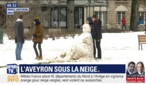 Plus de 15 centimètres de neige en Aveyron