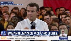 Emmanuel Macron: "Je souhaite, je veux et j'ai besoin que la jeunesse de notre pays fasse de la politique"
