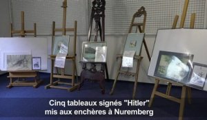 Allemagne: vente aux enchères de 5 tableaux signés Hitler