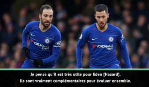 Chelsea - Sarri : "Higuain et Hazard sont complémentaires"