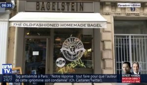 "Chaque acte de ce genre doit être puni", après un tag antisémite sur la vitrine d'un Bagelstein, le co-fondateur de l'enseigne réagit