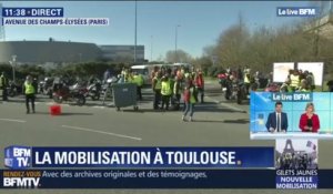 Près de 70 gilets jaunes bloquent un dépôt d'Amazon à Toulouse