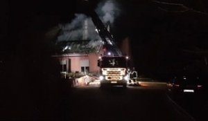 Feu de toiture à Urbeis