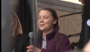 La jeune suédoise Greta Thunberg à la manifestation de Bruxelles