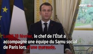 Samu social : Emmanuel Macron en maraude auprès des SDF