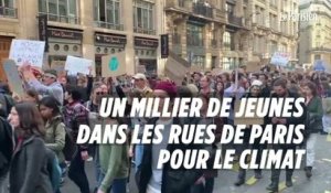 Un millier de jeunes manifestent à Paris pour le climat
