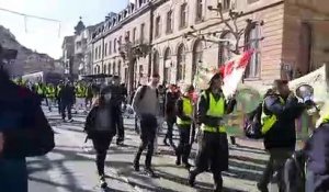 Les gilets jaunes manifestent à Strasbourg