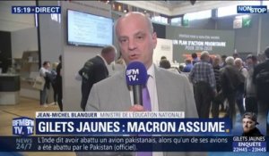 Propos de Macron sur les manifestants: pour Jean-Michel Blanquer, le Président a tenu un "discours républicain normal"
