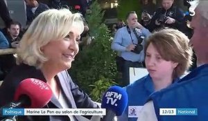 Politique : Marine Le Pen en campagne au Salon de l'agriculture