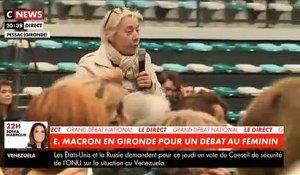 Regardez l'échange musclé hier soir à Pessac entre Emmanuel Macron et une gilet jaune lors d'une réunion