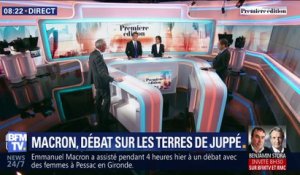Macron, débat sur les terres de Juppé