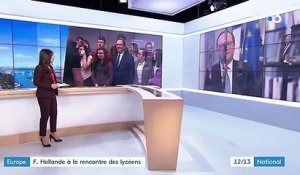 Europe : François Hollande à la rencontre des lycéens