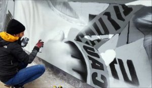 La street artiste néerlandaise JDL s'est emparée du Mur d’Épinal....