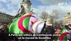 Algérie:à Paris, manifestation contre un 5e mandat de Bouteflika