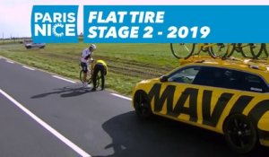 Flat Tire - Étape 2 / Stage 2 - Paris-Nice 2019