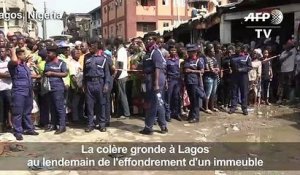 Lagos:les habitants en colère après l'effondrement de l'immeuble