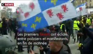 Gilets jaunes : affrontements entre policiers et manifestants dans les secteur des Champs-Elysées