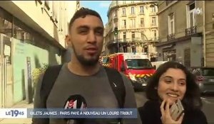 Gilets jaunes : Présents par hasard près des Champs-Elysées, des touristes hallucinés témoignent - Regardez