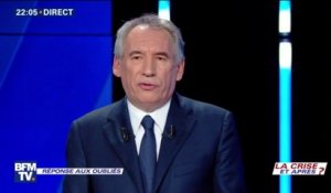 François Bayrou: "Il faut un plan très important de reconversion des gens qui sont au chômage"
