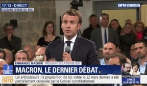 Emmanuel Macron en Corse: "On ne peut pas ne pas regarder en face le fait qu'un préfet de la République a été assassiné ici"