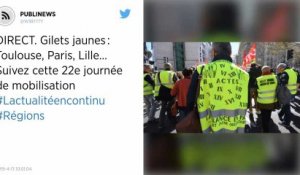 Gilets jaunes : Toulouse, Paris, Lille… Suivez cette 22e journée de mobilisation