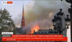 VIDEO. "Les larmes me montent aux yeux" : Stéphane Bern anéanti devant l'incendie de Notre-Dame de Paris