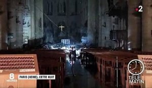 Incendie de Notre-Dame de Paris : à l'intérieur, les dégâts sont considérables