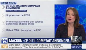 Baisse d'impôts, RIC local, suppression de l'ENA : ce que devait annoncer Emmanuel Macron